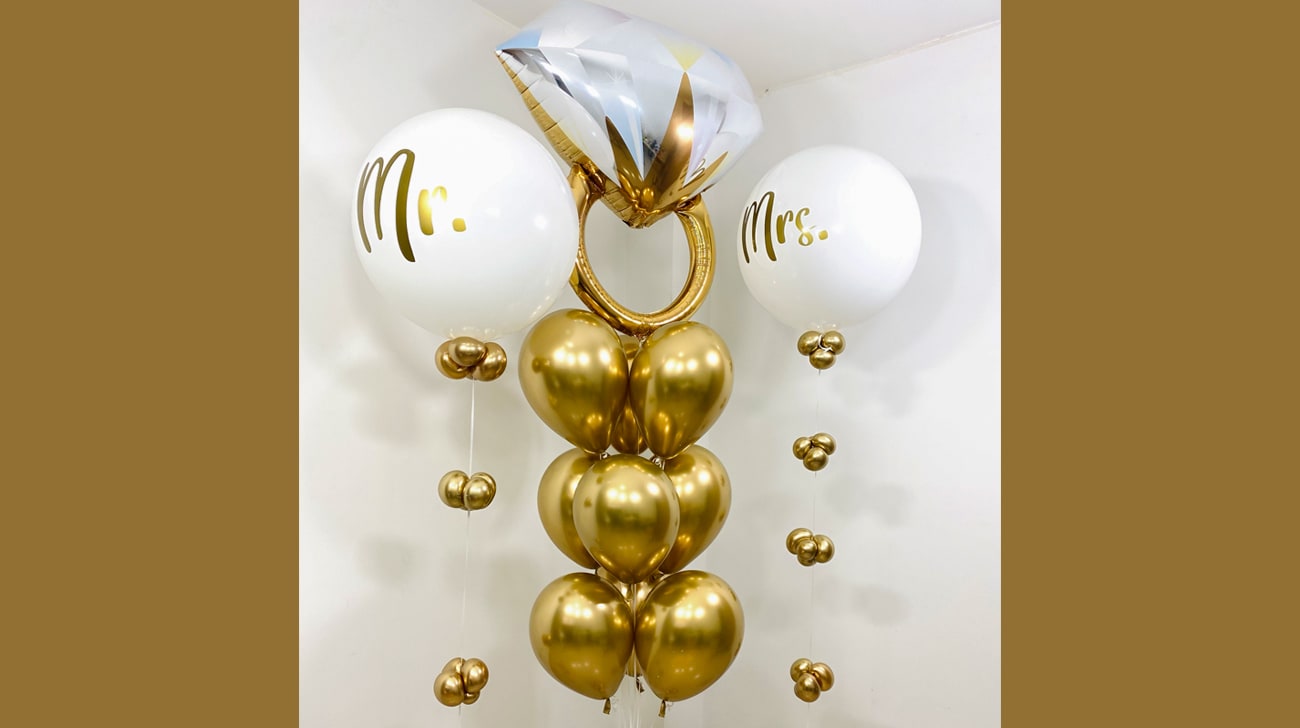 Bouquet Gold Mr. y Mrs.